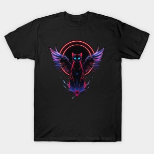 Black Cat with Wings T-Shirt